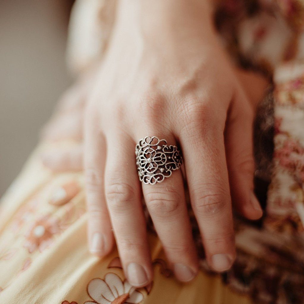 Anatolian Ring - "Filigree Flower" - Ring - Boho Jewelry - Lost Lover