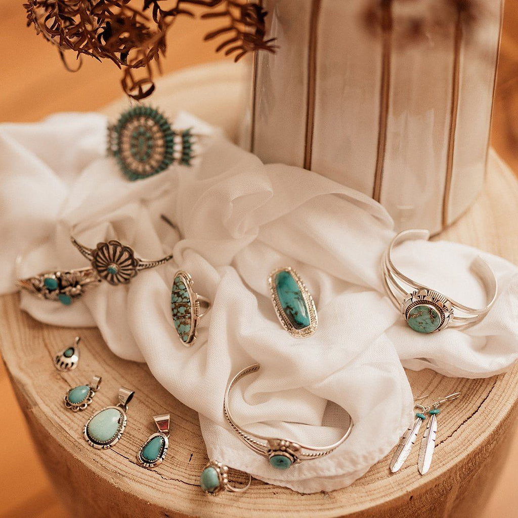 Navajo Feather Turquoise Earrings - Earrings - Boho Jewelry - Lost Lover