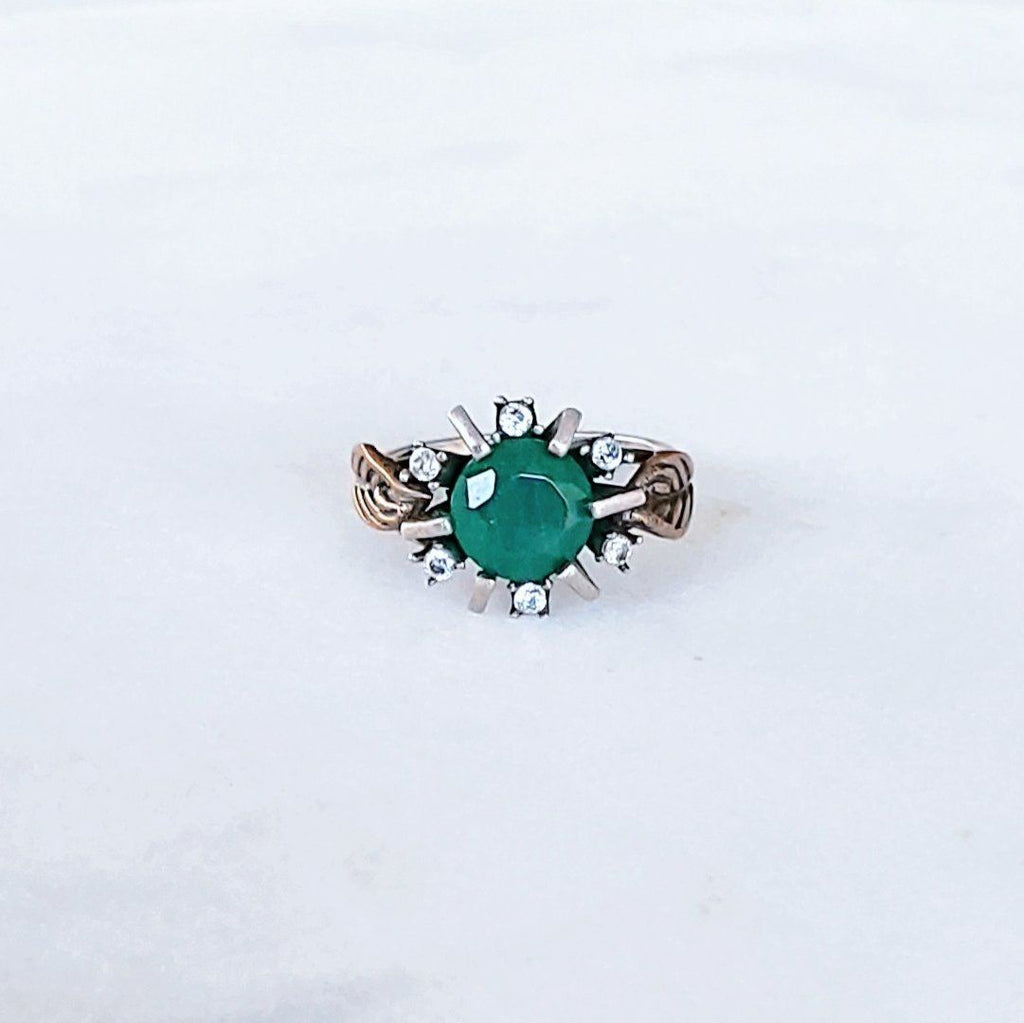 Vintage Ottoman Ring - Emerald - Ring - Boho Jewellery - Lost Lover