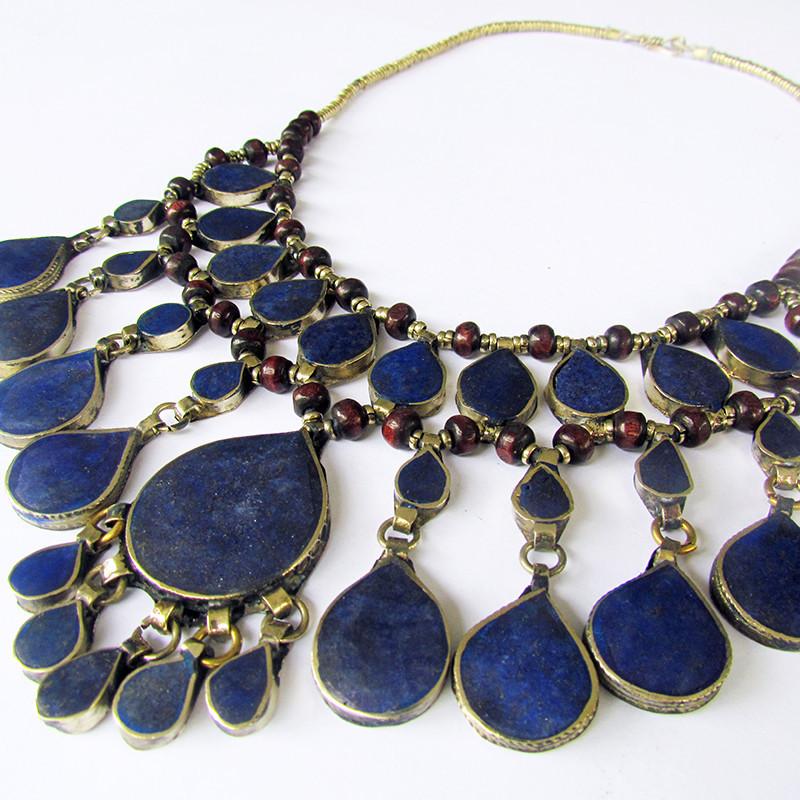 Tribal lapis lazuli necklace - Necklace - Bohemian Jewellery and Homewares - Lost Lover