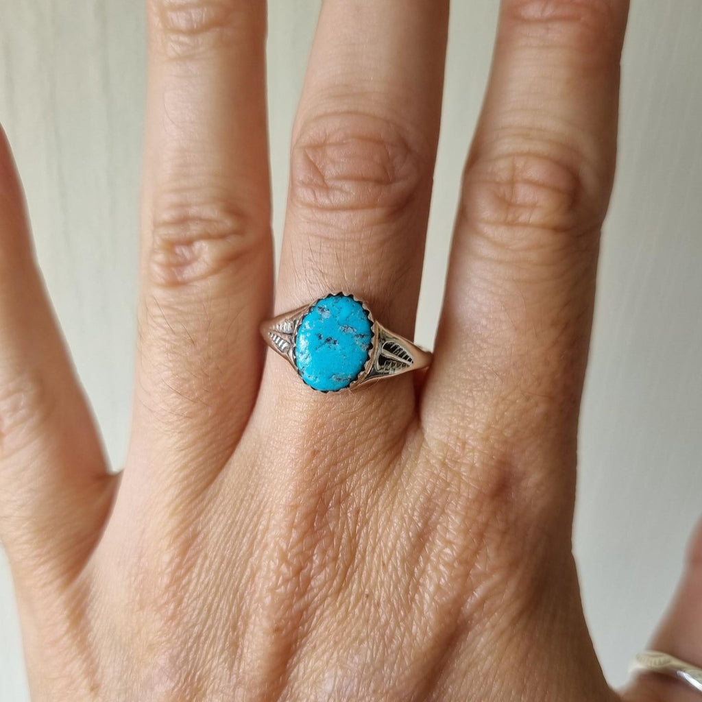 Turquoise Navajo Stirling Silver Ring