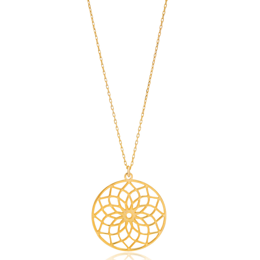 Delilah Flower Necklace - Handmade Turkish 925 Stirling Silver
