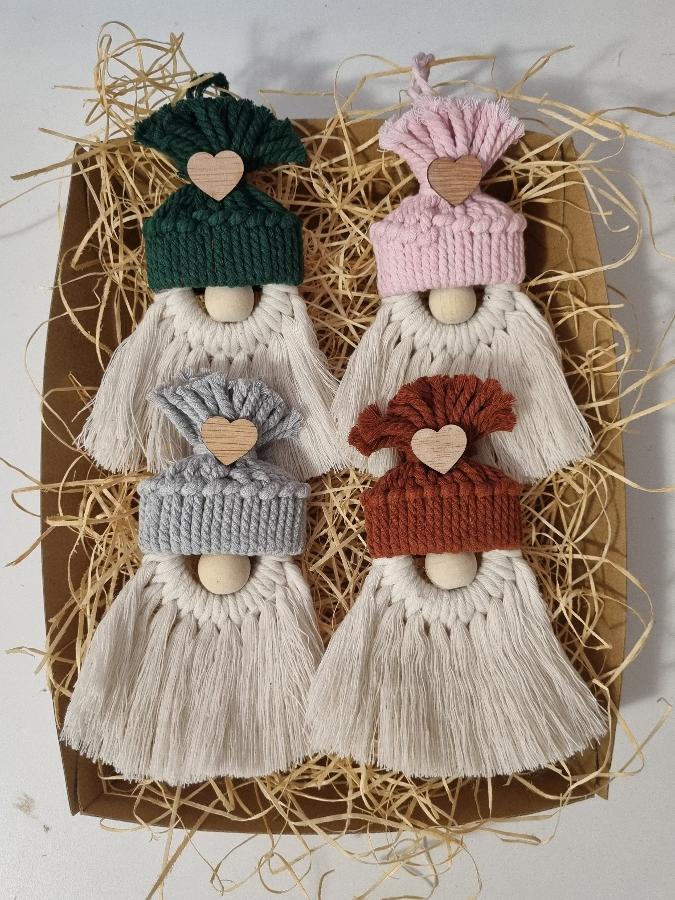 Handmade Santa Clause Macrame Christmas Decorations