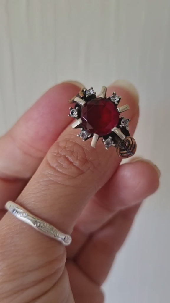 Vintage Ottoman Ring - Ruby - Ring - Boho Jewellery - Lost Lover