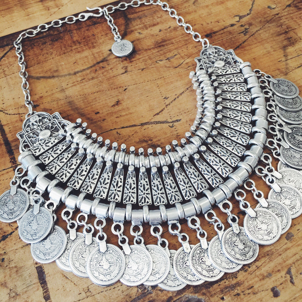 Bohemian discount silver necklace