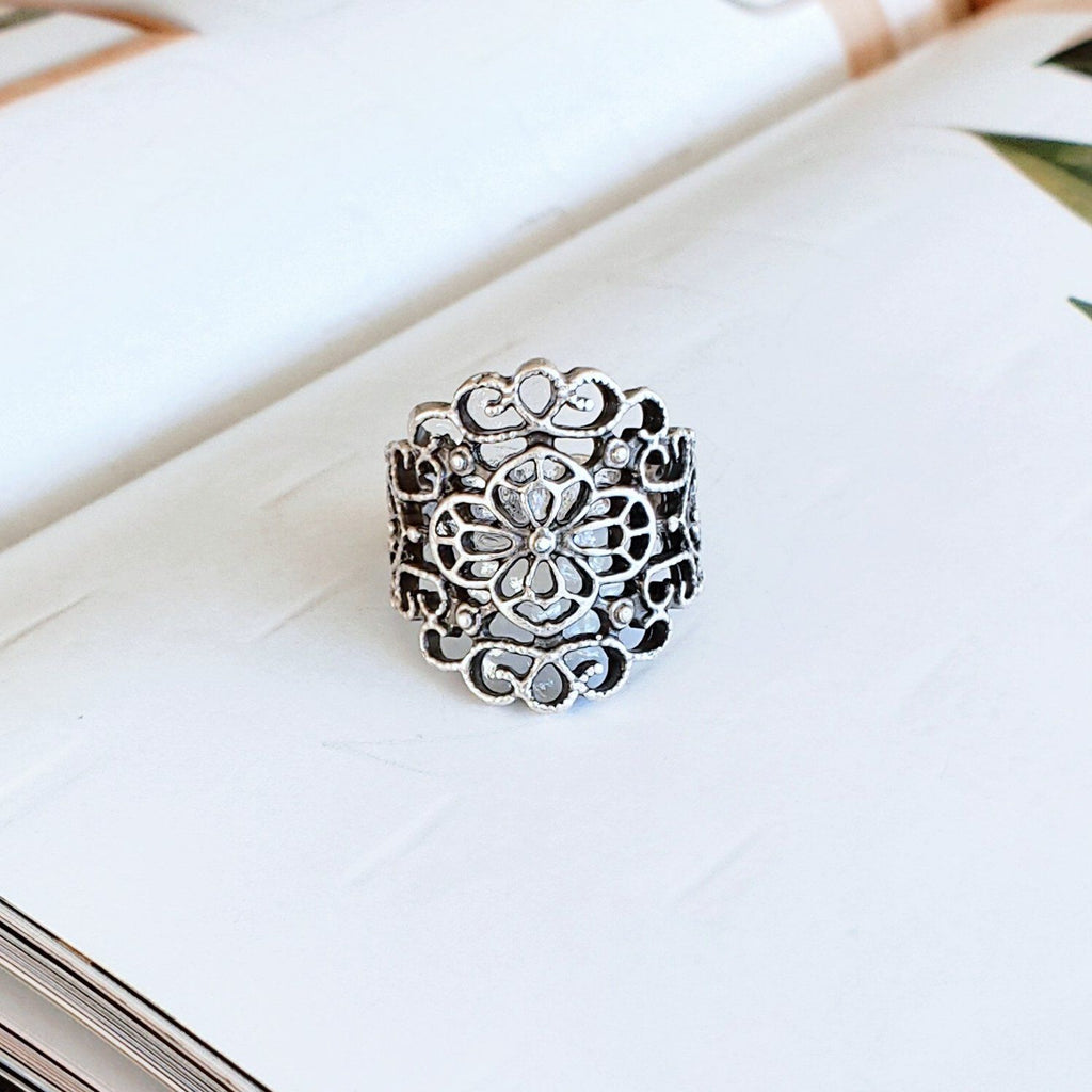 Anatolian Ring - "Filigree Flower" - Ring - Boho Jewelry - Lost Lover