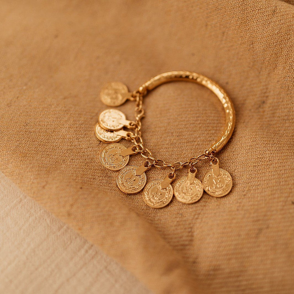 Gold Amasya bracelet with coins - Bracelet - Boho Jewelry - Lost Lover