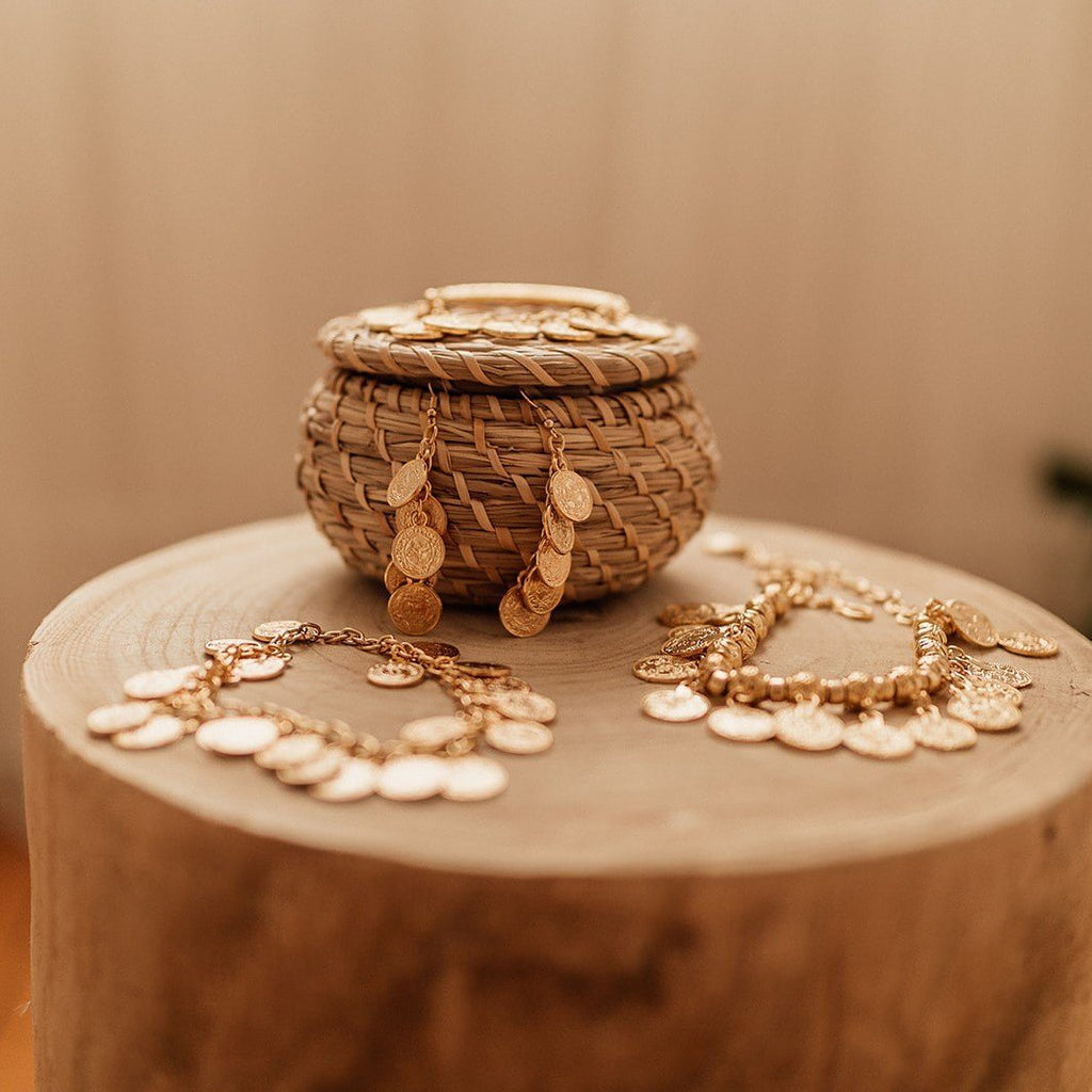Gold Anatolian Earrings - "Turkish Coins" - Earrings - Boho Jewelry - Lost Lover