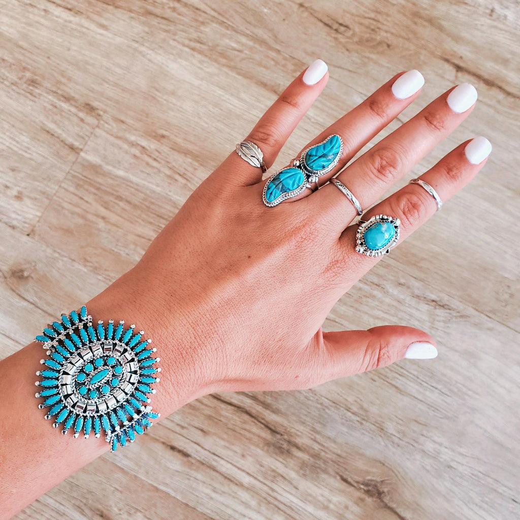 Patterned Navajo Ring - Ring - Boho Jewelry - Lost Lover