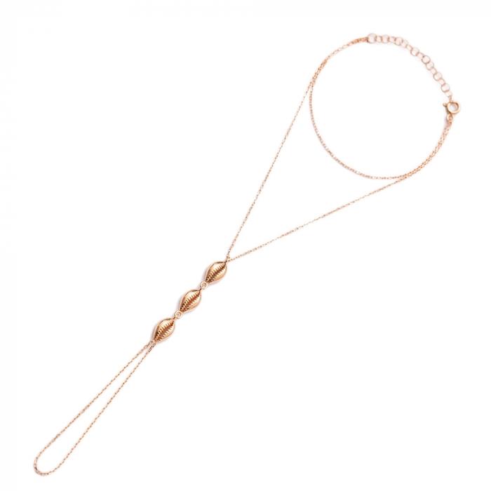 Rose Gold Cowrie Shell Slave Bracelet - Bracelet - Boho Jewelry - Lost Lover