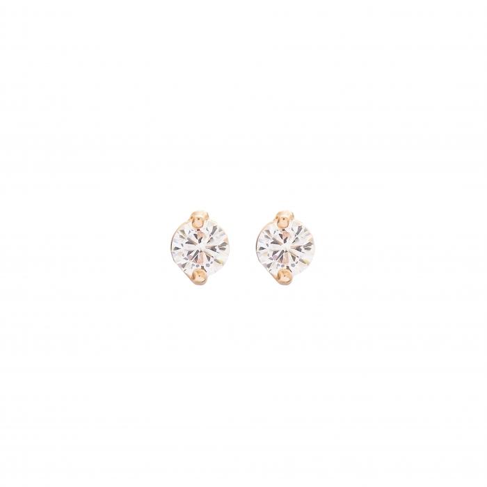 Rose Gold Zircon Stud Earrings - Earrings - Boho Jewelry - Lost Lover