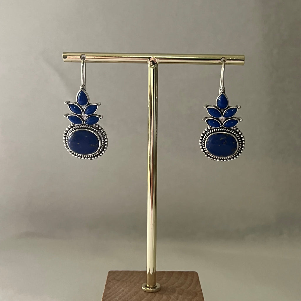 Lazula Boho Earrings - Lapis Lazuli Stones - Boho Jewellery by Lost Lover