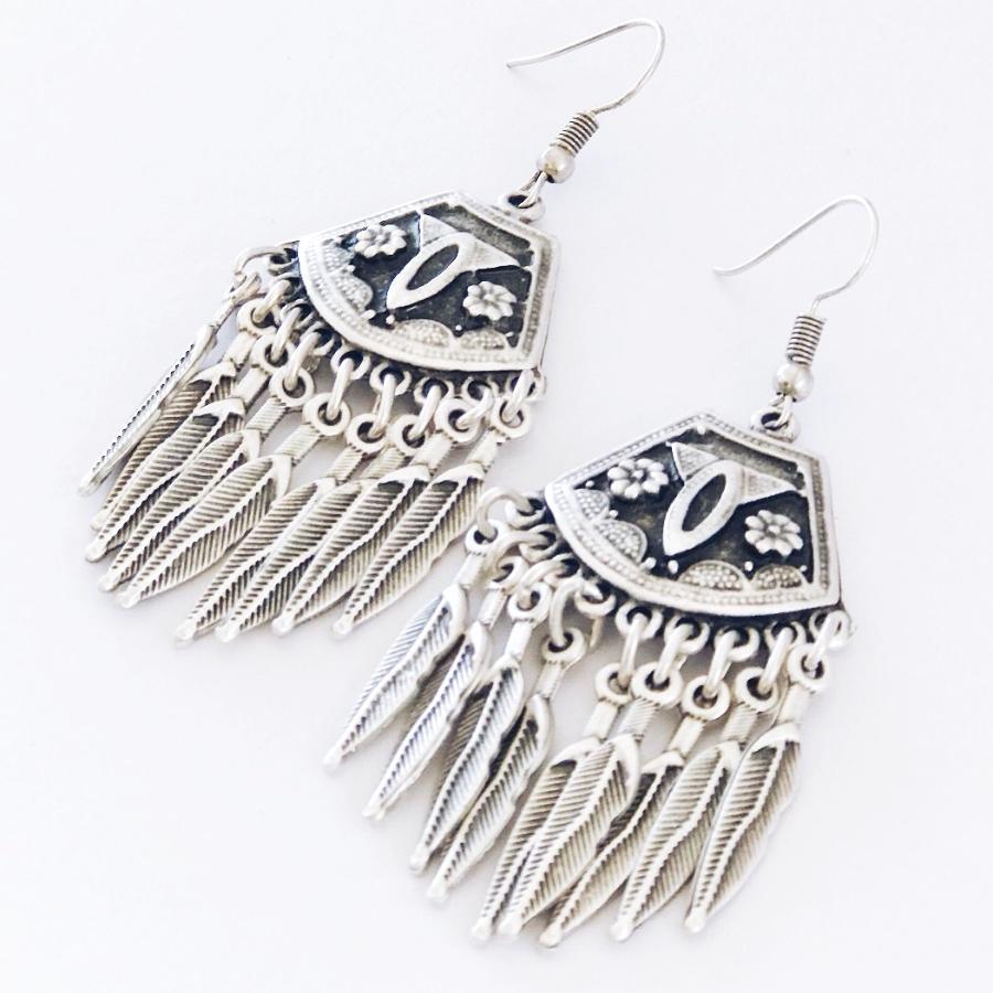 Set of 17 Bohemian Long Tassel Drop Statement Earrings and Studs | – Salty  Accessories